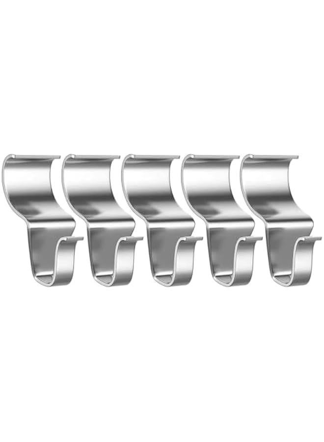 ZAAWUUT Metal Siding Hooks, Set of 10, Stainless Steel Concealed Wall Hook Hanger,S-Shaped Board Wall Seam Hooks Hide Wall Joints Siding Clips for Home Outdoor Decoration (10 Pieces) - Image 1